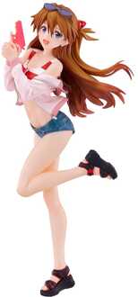 Good Smile Company Rebuild of Evangelion Pop Up Parade L PVC Statue Beach Queens: Asuka Shikinami Langley 22 cm