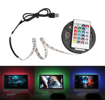 Goodland LED Light for Kicthen Lamp 1M 2M 3M 4M 5M RGB LED Strip USB for Under Cabinet Closet Cupboard Wardrobe Backlight TV