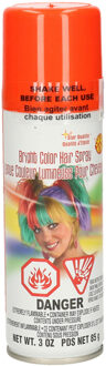 goodmark Haarverf/haarspray - neon oranje - spuitbus - 125 ml - Carnaval - waterbasis