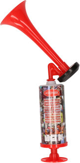goodmark Station toeter - rood - hand/lucht pomp - luchthoorn - voetbal supporter
