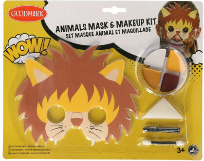 goodmark Verkleedset leeuw - masker en schmink set - kinderen - leeuwenmasker - Carnaval