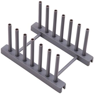 Gootsteen Afvoer Rack Organizer Dish Droogrek Houder Afdruiprek Cocina Plastic Plaat Kopjes Stand Display Houder grijs