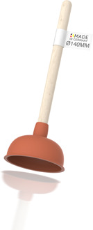 Gootsteen ontstopper met houten handvat, Ø 140 mm - 99908200