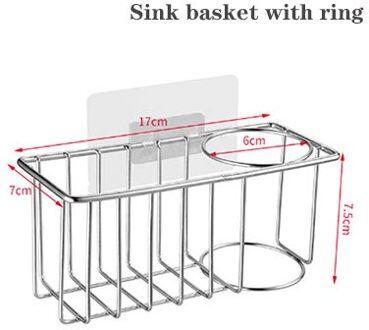 Gootsteen Rek Keuken Rag Spons Opslag Mand Rvs Spoelbak Doek Stalen Wol Opknoping Plank