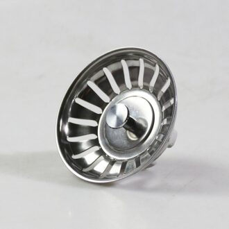 Gootsteen Zeef Roestvrijstalen Keuken Vuilophaal Zeef Sink Afvoer Catcher (Zilver)