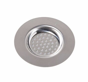 Gootsteen zeef/roosters - RVS - 4x stuks - zilver - houdt het vuil tegen