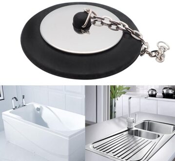 Gootsteenzeefje & Stopper Gootsteen Afvoer Plug Gootsteen Mand Met Metal Center Knop En Rubber Stopper