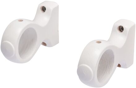 Gordijn Geslotensteunen Wit 35mm 2 Stuks