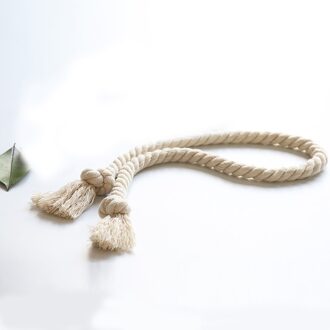 Gordijn Gespen Tie Touw Handgemaakte Weven Katoen Linnen Touw Gordijn Clips Beige Tiebacks Houder Douchegordijn Ringen Home Decor 80cm