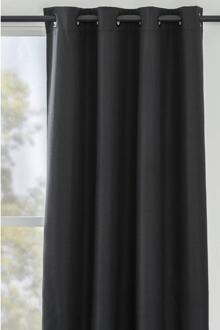 Gordijn Kai - 135x280 Cm (1 Stuk) - Polyester - Zwart