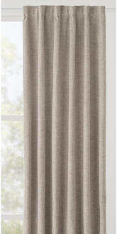 Gordijn Mara - Semi-verduisterend - 140x280 Cm (1 Stuk) - Polyester - Beige