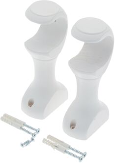 Gordijn Opensteunen Wit 35mm 2 Stuks