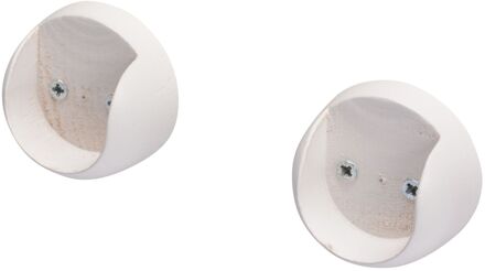 Gordijn Ophangsteunen Idd Wit 35mm 2 Stuks