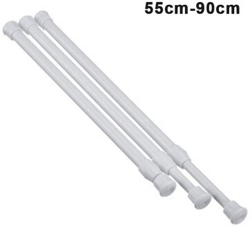 Gordijn Rail Pole Staaf Telescopische Spanning Hoge Carbon Staal Uitschuifbare Voor Badkamer DFDS889 55-90cm