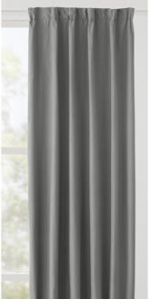 Gordijn Sam - 100% Verduisterend - 140x280 Cm (1 Stuk) - Polyester - Grijs