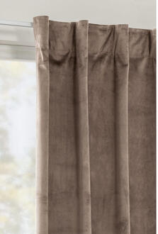 Gordijn Yara - 140x280 Cm (1 Stuk) - Polyester - Taupe
