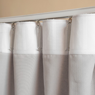 Gordijnen Bouclé - Haken Of Ringen - Antraciet 250x150 Cm - - Dekbed-Discounter.nl - 150 x 250 cm