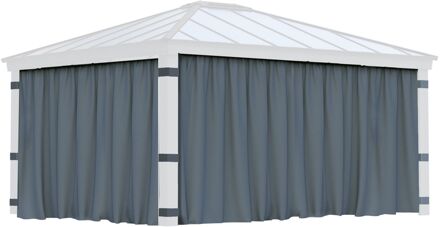 Gordijnen Grijs Voor Prieel Dallas 466x212cm