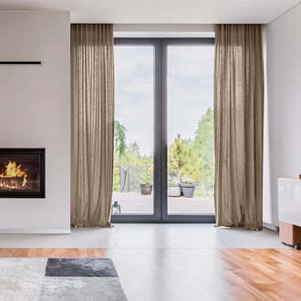 Gordijnen In Between - Haken Of Ringen 250x300 Cm - - Dekbed-Discounter.nl Beige - 300 x 250 cm