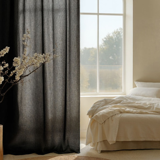 Gordijnen In Between - Haken Of Ringen - Antraciet 250x300 Cm - - Dekbed-Discounter.nl