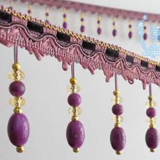 Gordijnen Kant Decoratieve Kant Lifting Accessoires, omzoomd Kralen Bal Gordijn Heads Jade Tafels en Vlaggen, tafel Meubilair Podium