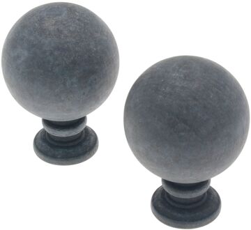 Gordijnknop Bulb Grijs - 2 Stuks
