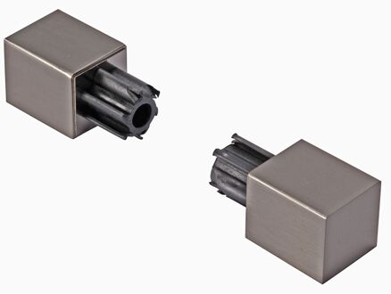 Gordijnknop Cube Rvs 20mm - 2 Stuks