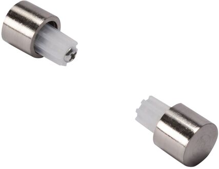Gordijnknop Flat Rvs 12mm - 2 Stuks