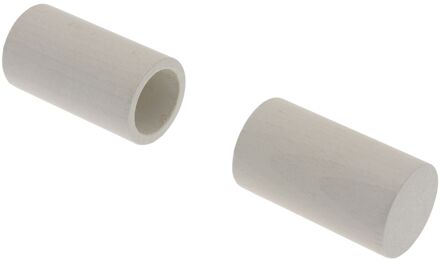 Gordijnknop Round Long Klei Wit 28mm - 2 Stuks