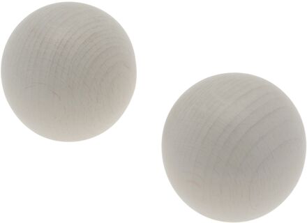 Gordijnknop Sphere Klei Wit 28mm - 2 Stuks