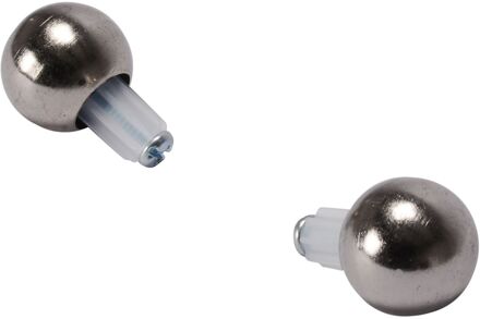 Gordijnknop Sphere Rvs 12mm - 2 Stuks