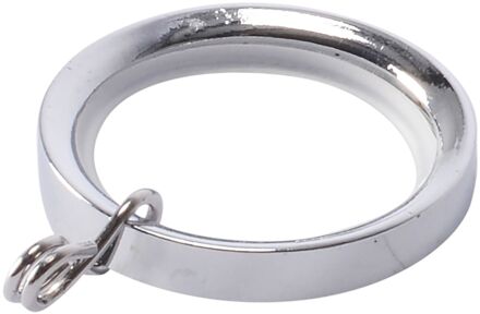 Gordijnring - Metaal - Chroom - Voor Roede Dia. 20mm - 10 Stuks