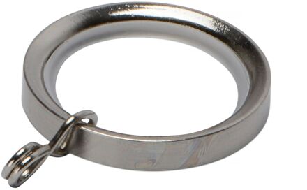 Gordijnring - Metaal - Geborsteld Nikkel - Dia. 20mm - 10 Stuks