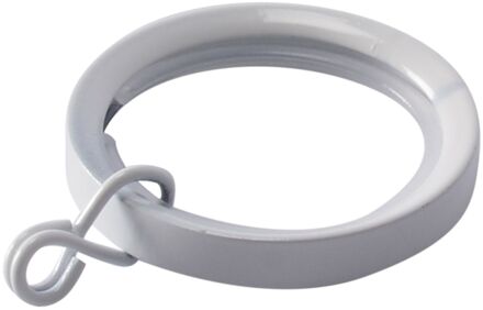 Gordijnring - Metaal - Wit Hoogglans - Dia. 20mm - 10 Stuks