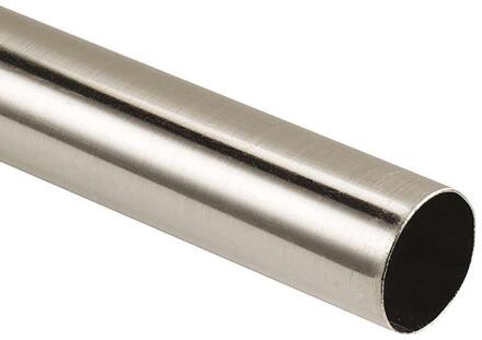 Gordijnroede 240cm Grijs Rvs - Ø28mm (1209045) - Metaal - Zilverkleurig