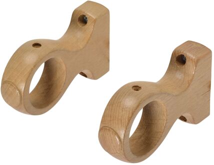 Gordijnroede Steunen Gesloten Eik 35mm 2 Stuks