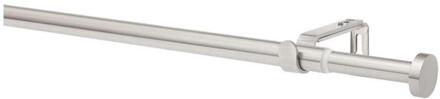 Gordijnroedeset 160-300cm Grijs Rvs - Ø16-19mm (1208979) - Metaal - Zilverkleurig