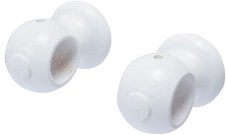 Gordijnsteun Apollo Wit 28mm 2 Stuks