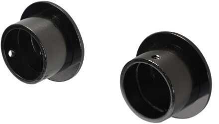 Gordijnsteun In De Dag - Metaal - Zwart Nikkel - Dia. 28mm - 2 Stuks