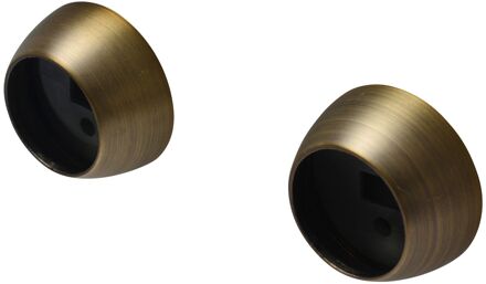 Gordijnsteun - Metaal - Antiek Brons - Dia. 28mm - 2 Stuks