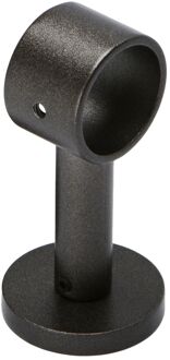 Gordijnsteun - Metaal - Antraciet - Dia. 28mm 5cm - 2 Stuks