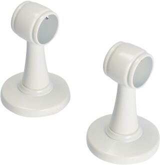 Gordijnsteun - Metaal - Gebroken Wit - Voor Roede Dia. 20mm - 2 Stuks