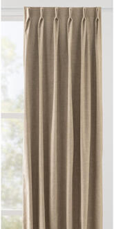 Gordijnstof Emiel - Zand - Polyester - Beige - B150 Cm