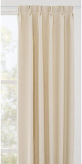 Gordijnstof Eric Semi Verduisterend - Polyester - Wit - B150 Cm