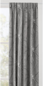 Gordijnstof Gilles Semi Verduisterend - Licht - Polyester - Grijs - B140 Cm