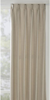 Gordijnstof Luna Lichtdoorlatend - Champagne - Polyester/Viscose/Gerecycled Kunststof - Beige#Goudkleurig - B150 Cm