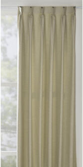 Gordijnstof Luna Lichtdoorlatend - Vergrijsd - Polyester/Viscose/Gerecycled Kunststof - Groen - B150 Cm