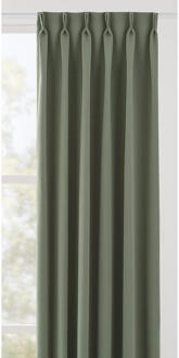 Gordijnstof Milano - Grijs/ - Polyester - Groen - B145 Cm