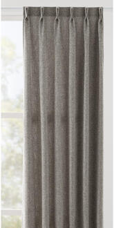 Gordijnstof Sara - Polyester - Grijs - B145 Cm