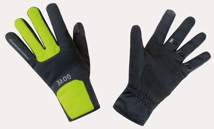 Gore Wear M Windstopper Thermo Gloves - Handschoenen Black/Neon Yellow - 10